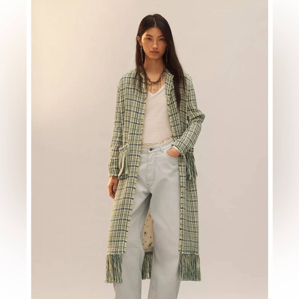 ZARA LIMITED EDITION FRINGED TEXTURED COAT